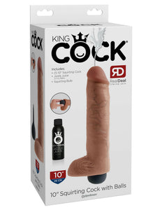 King Cock 10" Squirting Cock with Balls