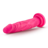Blush Neo 7.5 in. Dual Density Dildo with Suction Cup Neon Pink
