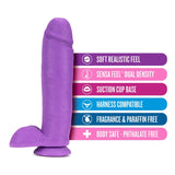 Blush Neo 10.5 in. Dual Density Dildo with Balls & Suction Cup Neon Purple