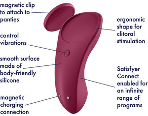 Satisfyer Sexy Secret Panty Vibrator - Red Wine