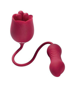 Rosa Rotating Rose Toy & Thrusting Vibrator