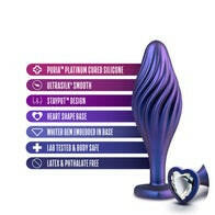 Anal Adventures Matrix Swirling Bling Sapphire 4.5-Inch Anal Plug