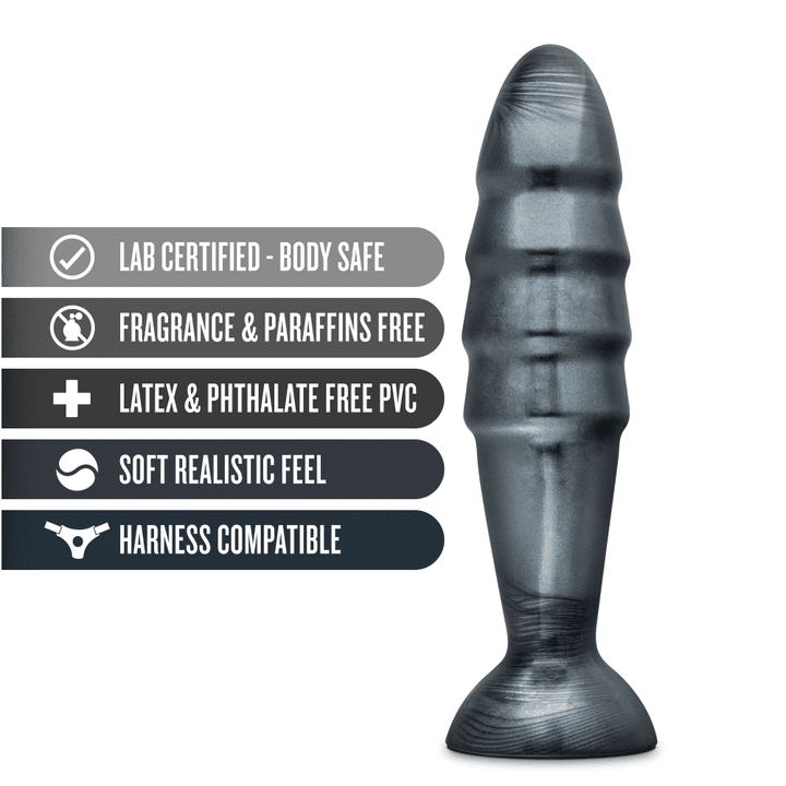 Blush Jet Destructor 10.75 in. Anal Plug Carbon Metallic Black