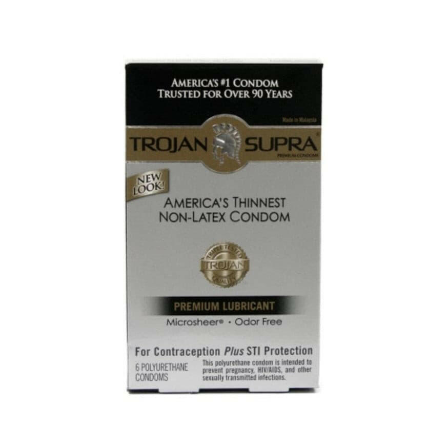 Trojan Supra Microsheer Polyurethane Condoms 6 Pack