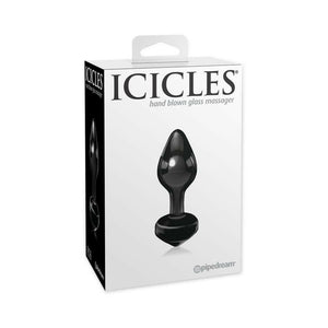 Icicles No. 44 Black Glass Butt Plug