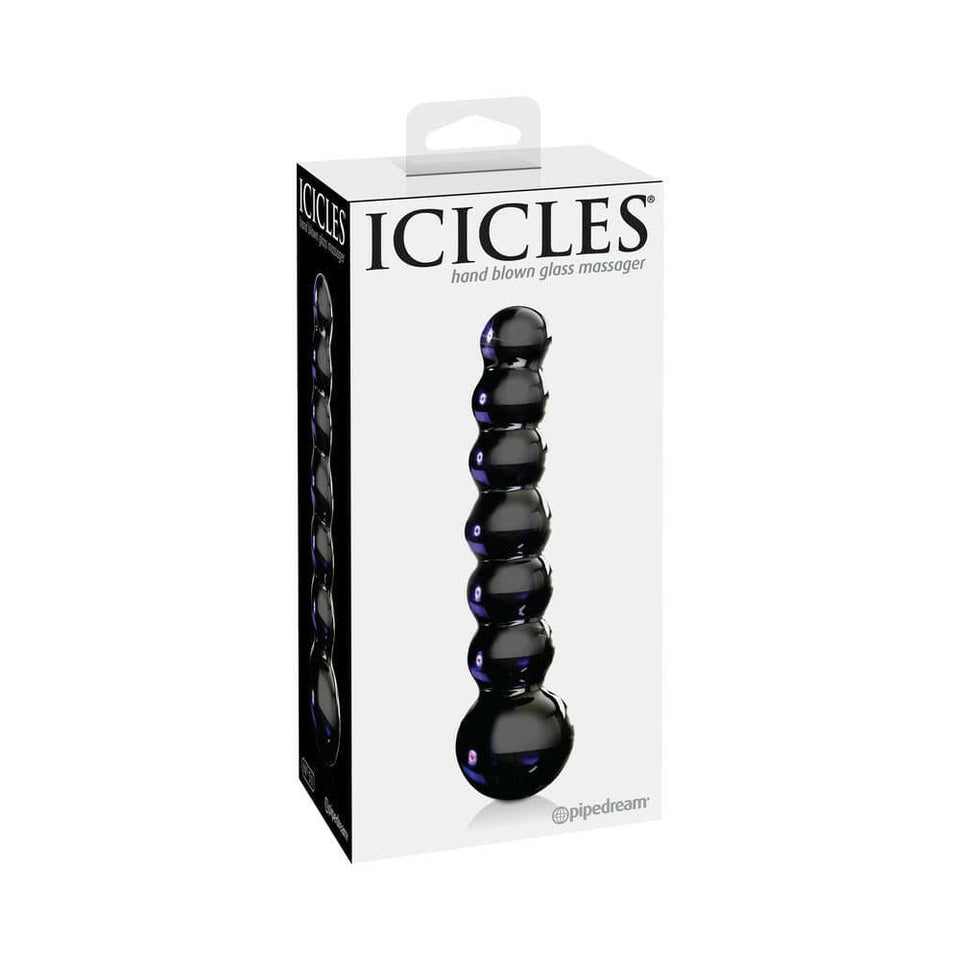 Icicles No 51 Black Beaded Glass Massager