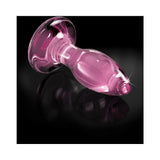 Icicles No. 90 - Glass Suction Cup Anal Plug - Pink