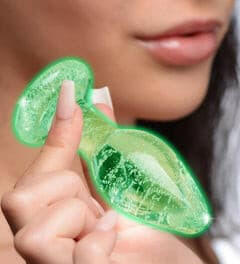 Glow-in-the-dark Glass Anal Plug - Large