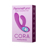 FemmeFunn Cora Thumping Dual Stimulation Vibrator- Purple