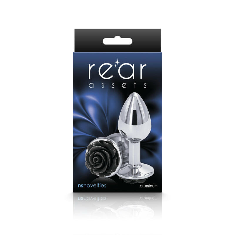 Rear Assets Rose Anal Plug- Black