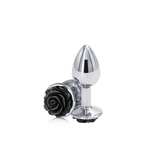 Rear Assets Rose Anal Plug- Black