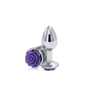Rear Assets Rose Anal Plug- Purple