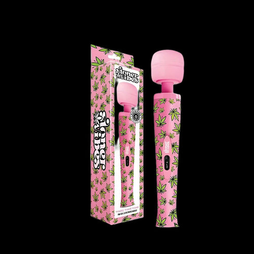 Stoner Vibes Wacky Weed Wand Massager Pink Kush