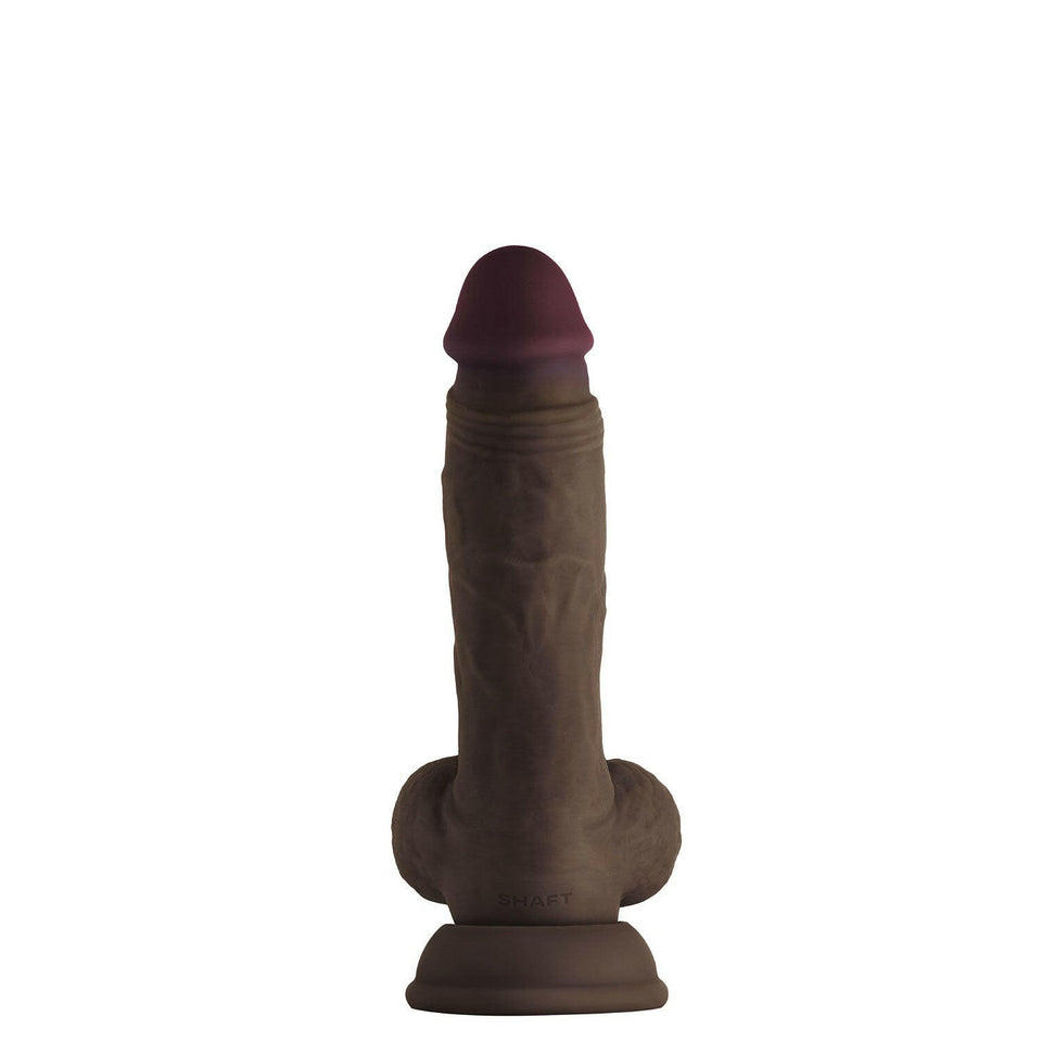 Shaft Model A Liquid Silicone Dong With Balls 7.5 In.