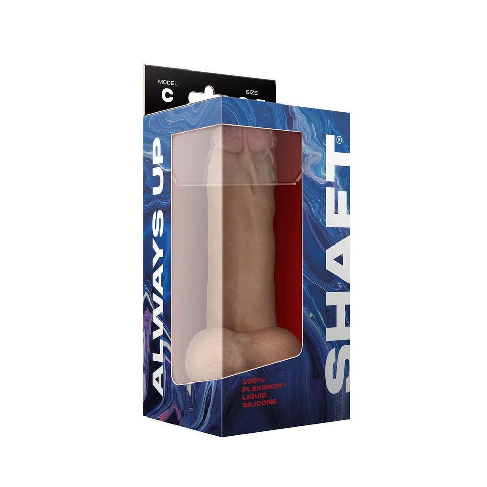 Shaft Model C Liquid Silicone Dong With Balls 9.5 In