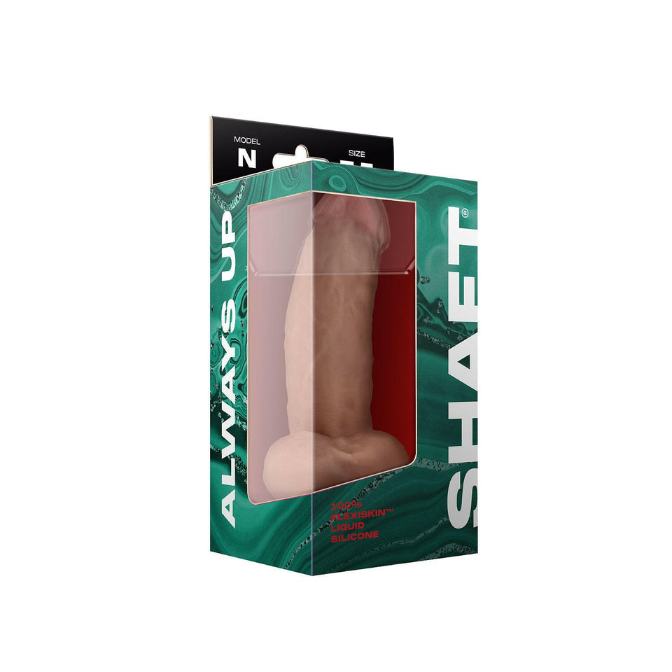 Shaft Model N Liquid Silicone Dong With Balls 7.5 In.