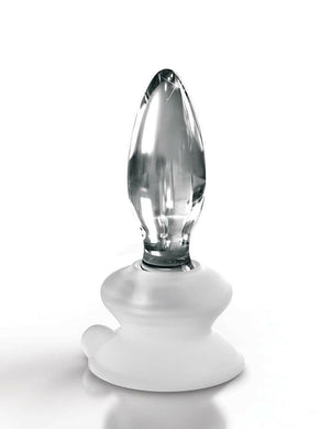 Icicles No. 91 - Glass Suction Cup Anal Plug - Clear