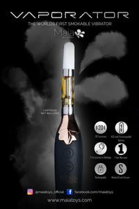 VAPORATOR Silicone Smokable Vibrator Black 420 Series